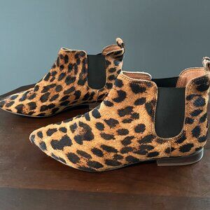Women's Leopard Haircalf Booties